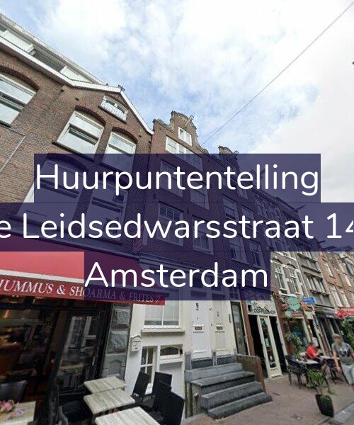 Foto gevel Huurpuntentelling voor Korte Leidsedwarsstraat 143-A, Amsterdam