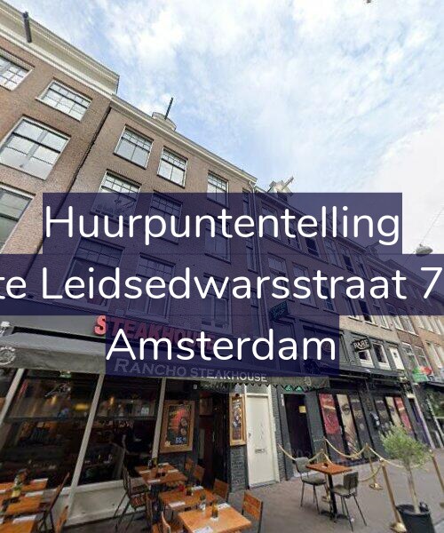 Foto gevel Huurpuntentelling voor Korte Leidsedwarsstraat 75-D, Amsterdam
