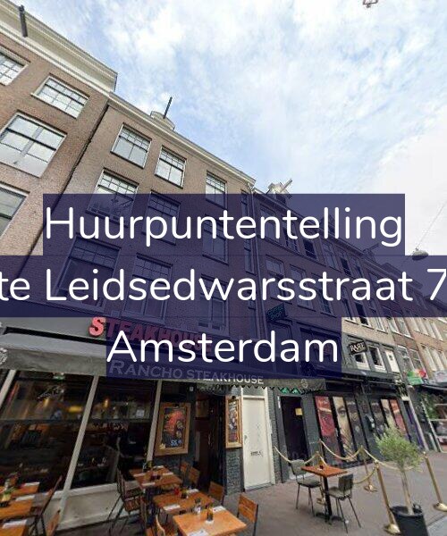 Foto gevel Huurpuntentelling voor Korte Leidsedwarsstraat 75-E, Amsterdam
