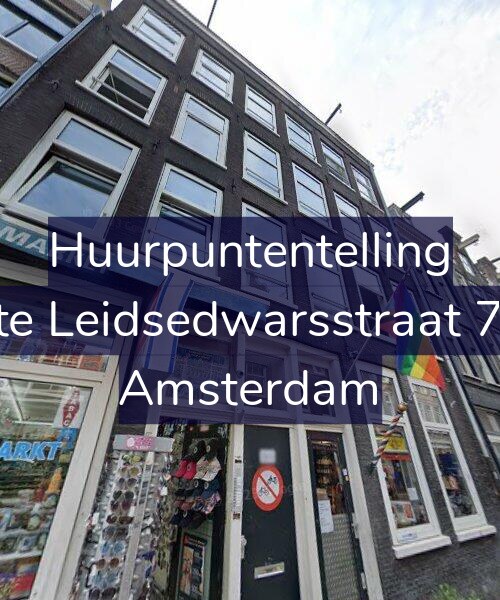 Foto gevel Huurpuntentelling voor Korte Leidsedwarsstraat 74-3, Amsterdam