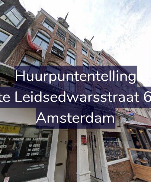 Foto gevel Huurpuntentelling voor Korte Leidsedwarsstraat 64-2, Amsterdam