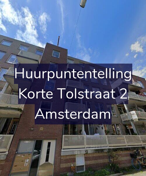 Foto gevel Huurpuntentelling voor Korte Tolstraat 2, Amsterdam