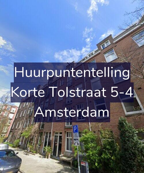 Foto gevel Huurpuntentelling voor Korte Tolstraat 5-4, Amsterdam