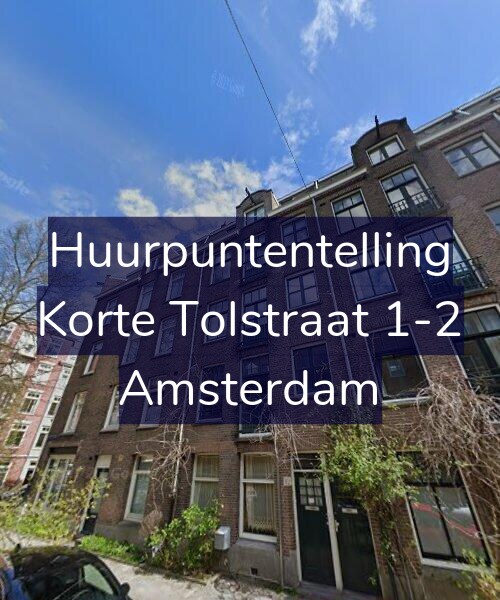 Foto gevel Huurpuntentelling voor Korte Tolstraat 1-2, Amsterdam