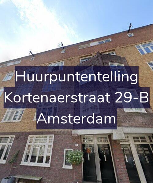 Foto gevel Huurpuntentelling voor Kortenaerstraat 29-B, Amsterdam