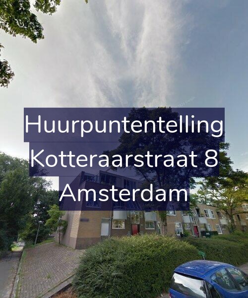 Foto gevel Huurpuntentelling voor Kotteraarstraat 8, Amsterdam