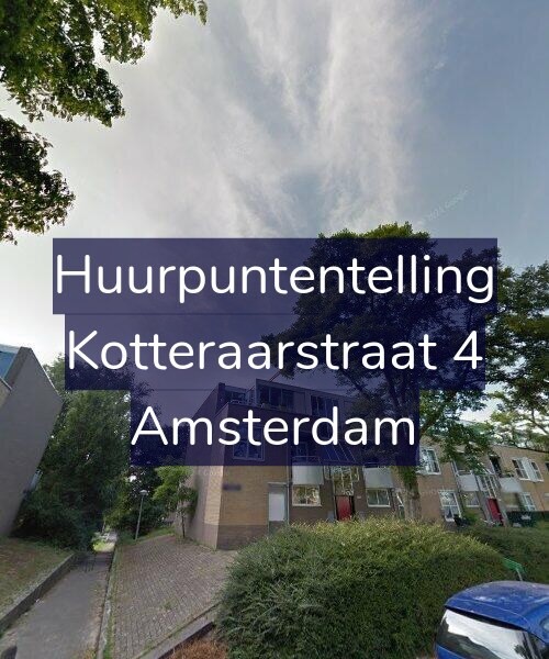 Foto gevel Huurpuntentelling voor Kotteraarstraat 4, Amsterdam