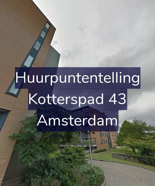 Foto gevel Huurpuntentelling voor Kotterspad 43, Amsterdam