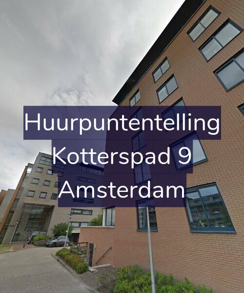 Foto gevel Huurpuntentelling voor Kotterspad 9, Amsterdam