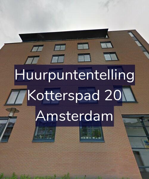 Foto gevel Huurpuntentelling voor Kotterspad 20, Amsterdam