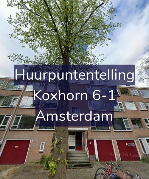 Foto gevel Huurpuntentelling voor Koxhorn 6-1, Amsterdam
