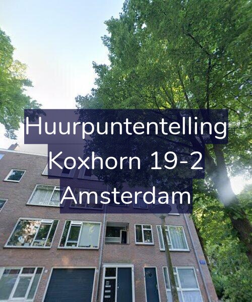 Foto gevel Huurpuntentelling voor Koxhorn 19-2, Amsterdam