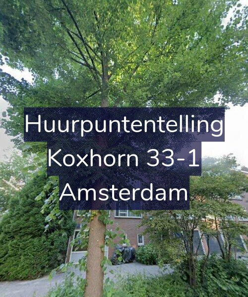 Foto gevel Huurpuntentelling voor Koxhorn 33-1, Amsterdam