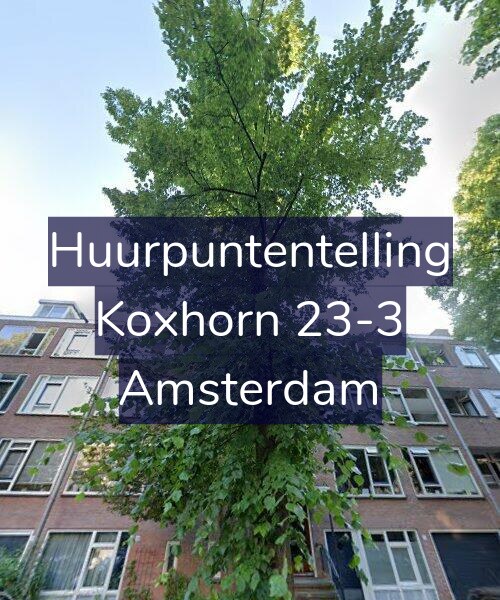 Foto gevel Huurpuntentelling voor Koxhorn 23-3, Amsterdam