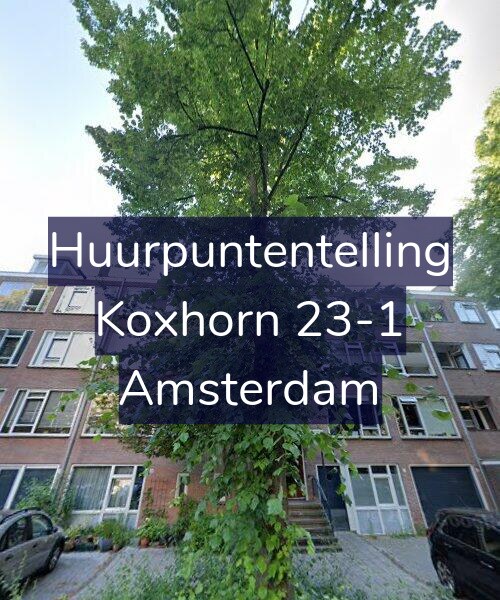 Foto gevel Huurpuntentelling voor Koxhorn 23-1, Amsterdam