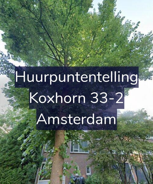 Foto gevel Huurpuntentelling voor Koxhorn 33-2, Amsterdam