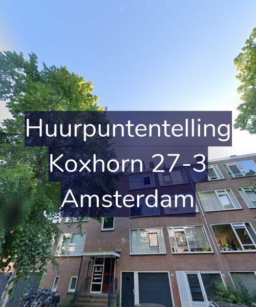 Foto gevel Huurpuntentelling voor Koxhorn 27-3, Amsterdam