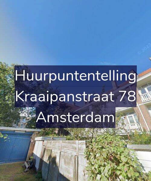 Foto gevel Huurpuntentelling voor Kraaipanstraat 78, Amsterdam