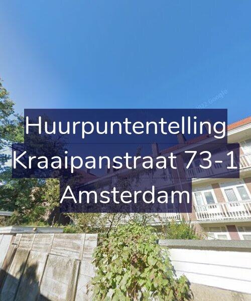 Foto gevel Huurpuntentelling voor Kraaipanstraat 73-1, Amsterdam
