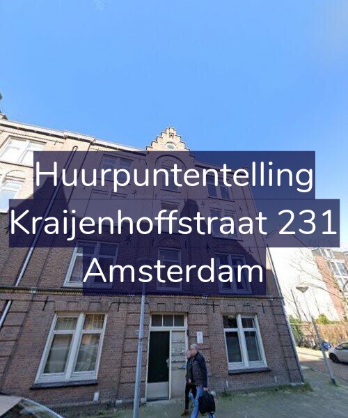 Foto gevel Huurpuntentelling voor Kraijenhoffstraat 231, Amsterdam