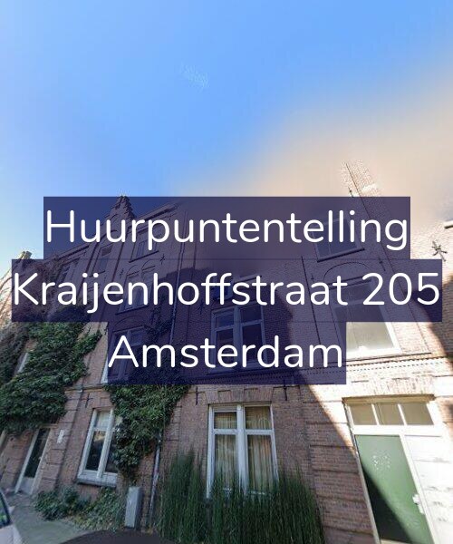 Foto gevel Huurpuntentelling voor Kraijenhoffstraat 205, Amsterdam