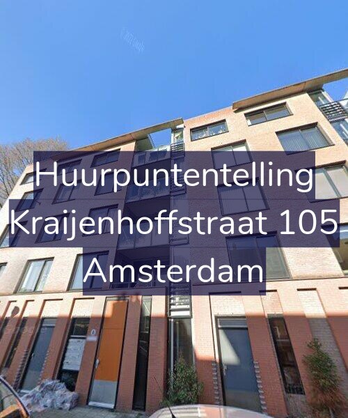 Foto gevel Huurpuntentelling voor Kraijenhoffstraat 105, Amsterdam