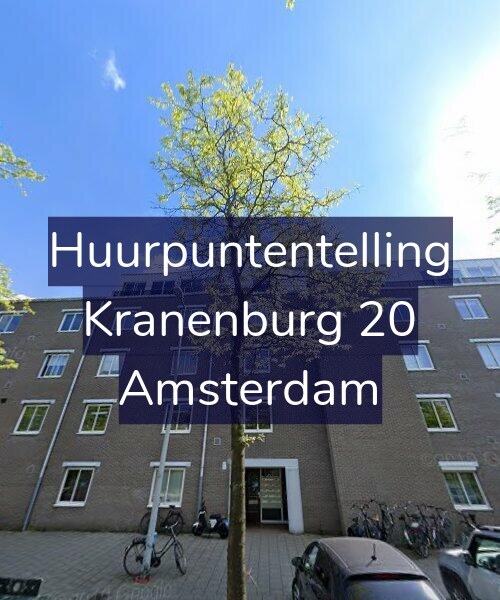 Foto gevel Huurpuntentelling voor Kranenburg 20, Amsterdam