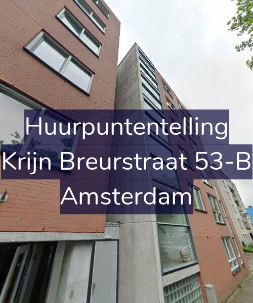 Foto gevel Huurpuntentelling voor Krijn Breurstraat 53-B, Amsterdam