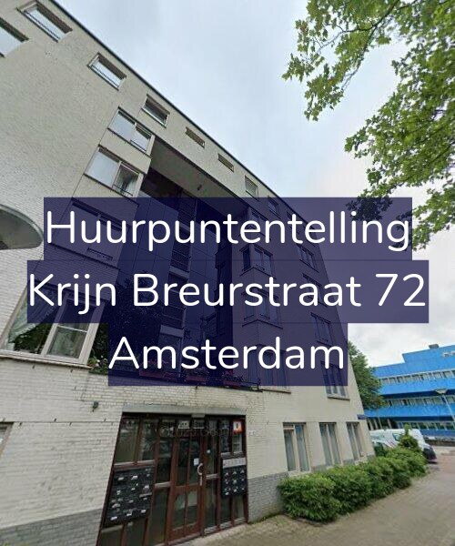 Foto gevel Huurpuntentelling voor Krijn Breurstraat 72, Amsterdam