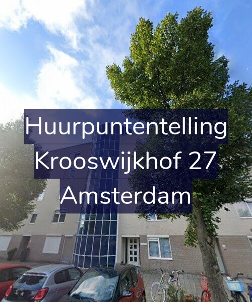 Foto gevel Huurpuntentelling voor Krooswijkhof 27, Amsterdam