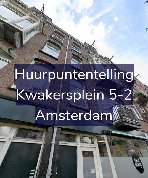 Foto gevel Huurpuntentelling voor Kwakersplein 5-2, Amsterdam