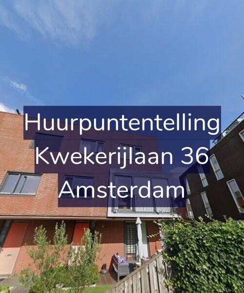 Foto gevel Huurpuntentelling voor Kwekerijlaan 36, Amsterdam