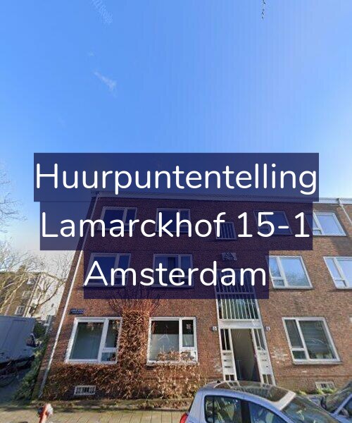 Foto gevel Huurpuntentelling voor Lamarckhof 15-1, Amsterdam