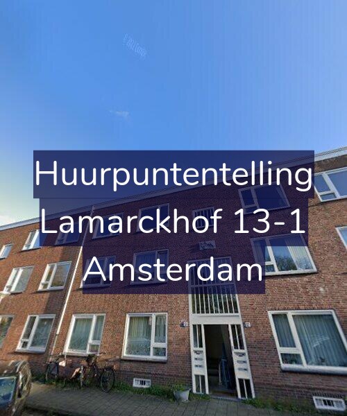 Foto gevel Huurpuntentelling voor Lamarckhof 13-1, Amsterdam