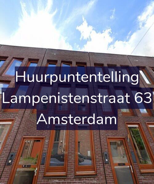 Foto gevel Huurpuntentelling voor Lampenistenstraat 63, Amsterdam