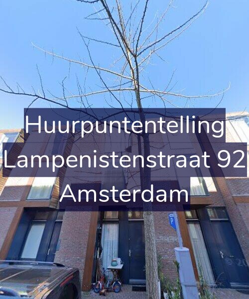 Foto gevel Huurpuntentelling voor Lampenistenstraat 92, Amsterdam