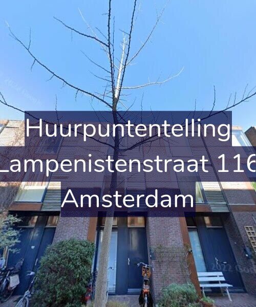 Foto gevel Huurpuntentelling voor Lampenistenstraat 116, Amsterdam