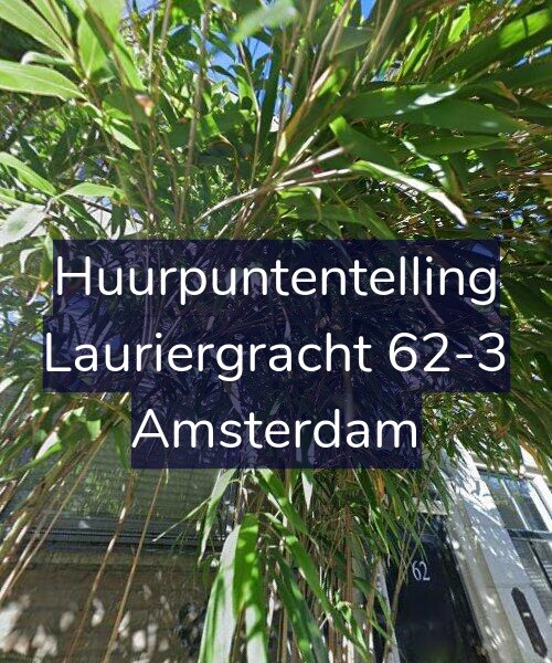 Foto gevel Huurpuntentelling voor Lauriergracht 62-3, Amsterdam