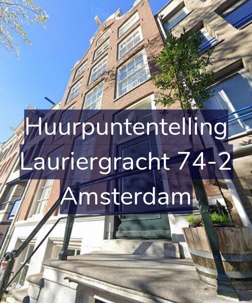 Foto gevel Huurpuntentelling voor Lauriergracht 74-2, Amsterdam