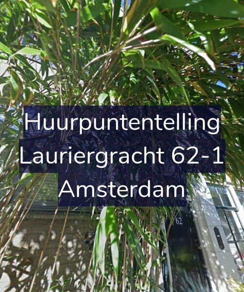 Foto gevel Huurpuntentelling voor Lauriergracht 62-1, Amsterdam