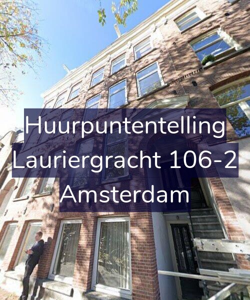 Foto gevel Huurpuntentelling voor Lauriergracht 106-2, Amsterdam