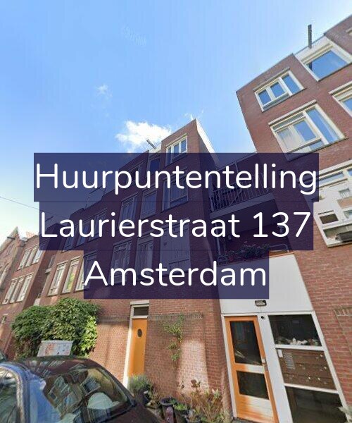 Foto gevel Huurpuntentelling voor Laurierstraat 137, Amsterdam