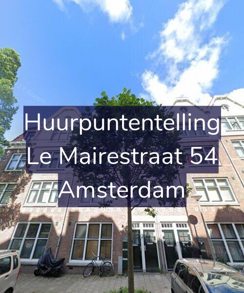 Foto gevel Huurpuntentelling voor Le Mairestraat 54, Amsterdam