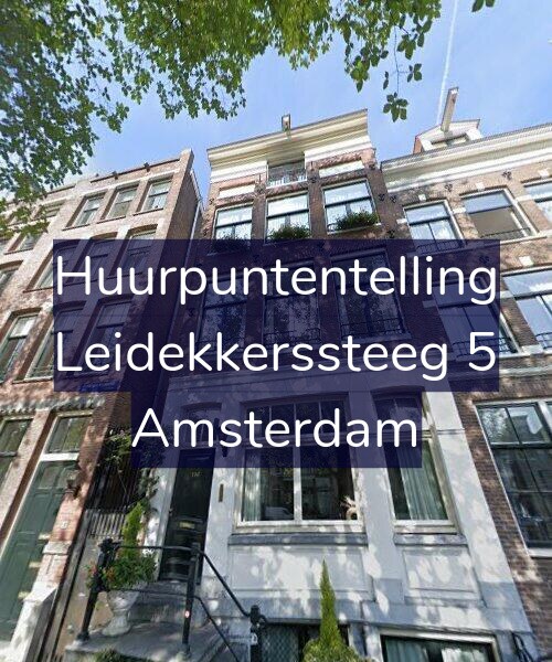 Foto gevel Huurpuntentelling voor Leidekkerssteeg 5, Amsterdam