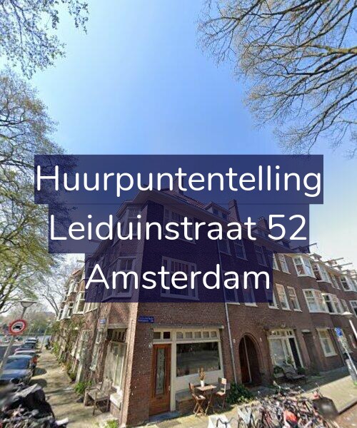 Foto gevel Huurpuntentelling voor Leiduinstraat 52, Amsterdam