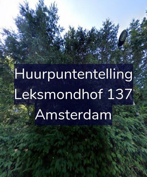 Foto gevel Huurpuntentelling voor Leksmondhof 137, Amsterdam
