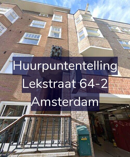 Foto gevel Huurpuntentelling voor Lekstraat 64-2, Amsterdam