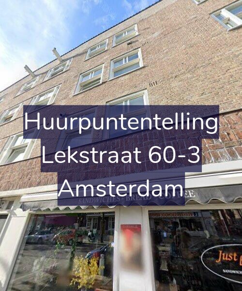 Foto gevel Huurpuntentelling voor Lekstraat 60-3, Amsterdam