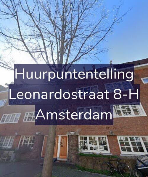 Foto gevel Huurpuntentelling voor Leonardostraat 8-H, Amsterdam