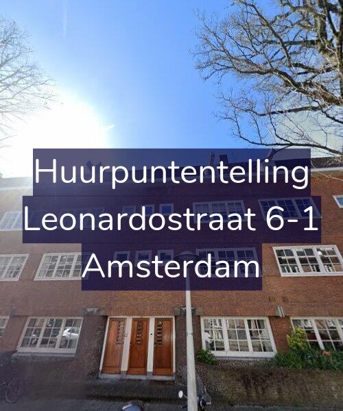 Foto gevel Huurpuntentelling voor Leonardostraat 6-1, Amsterdam